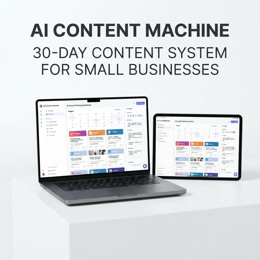 AI Content Machine — 30-Day Content System for Small Businesses